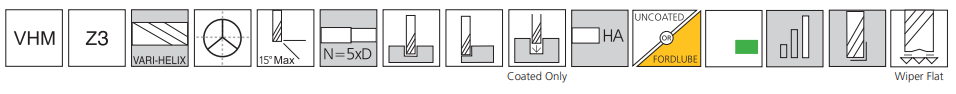 Tuffcut X-AL 137V 16N5-0.5R End Mill