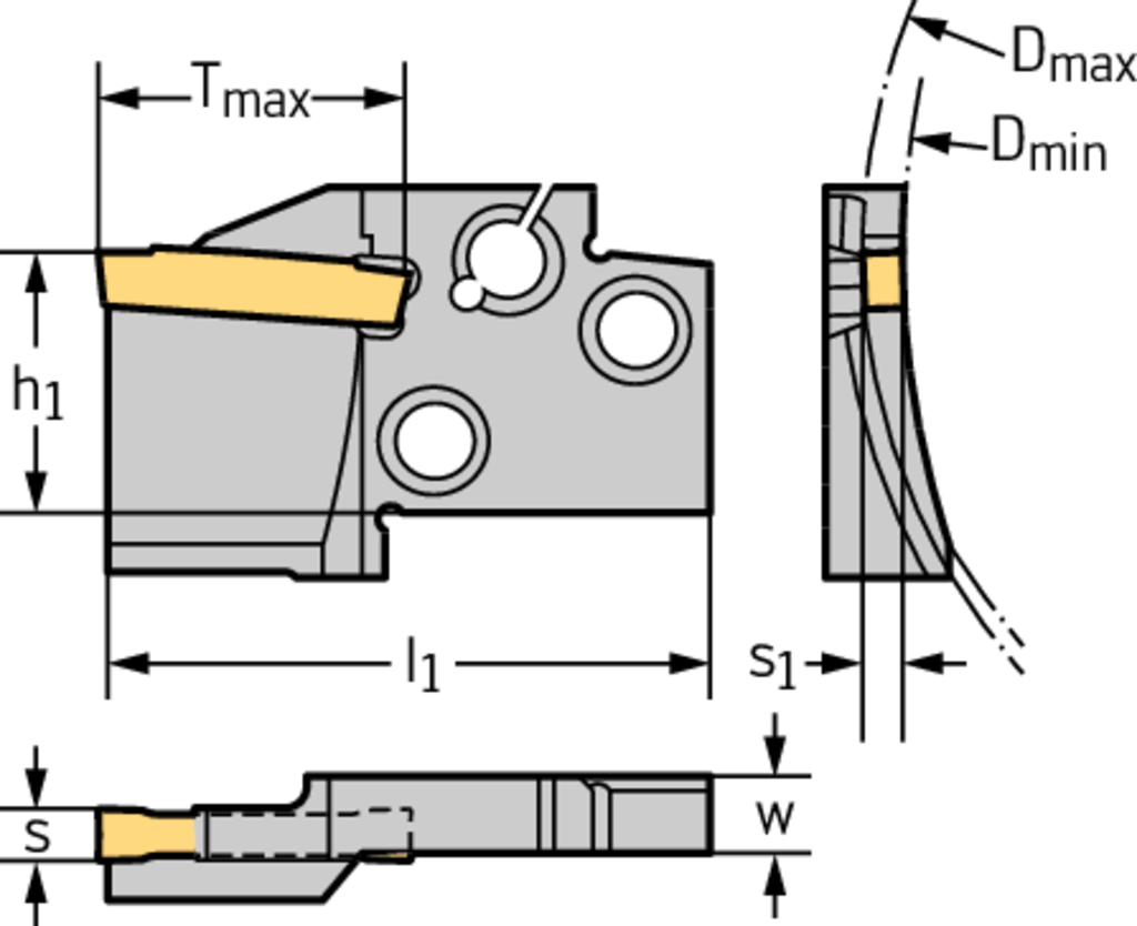 Grooving module – Axial grooving MSS...E...A MSS-E32R15-GX24-4A100150