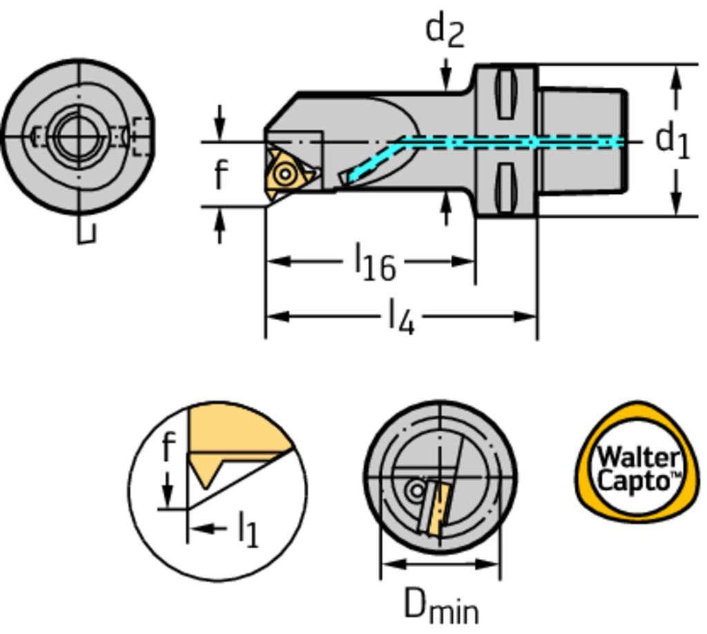 Boring bar – Internal thread C...-NTS-SI C4-NTS-SIL22090-22