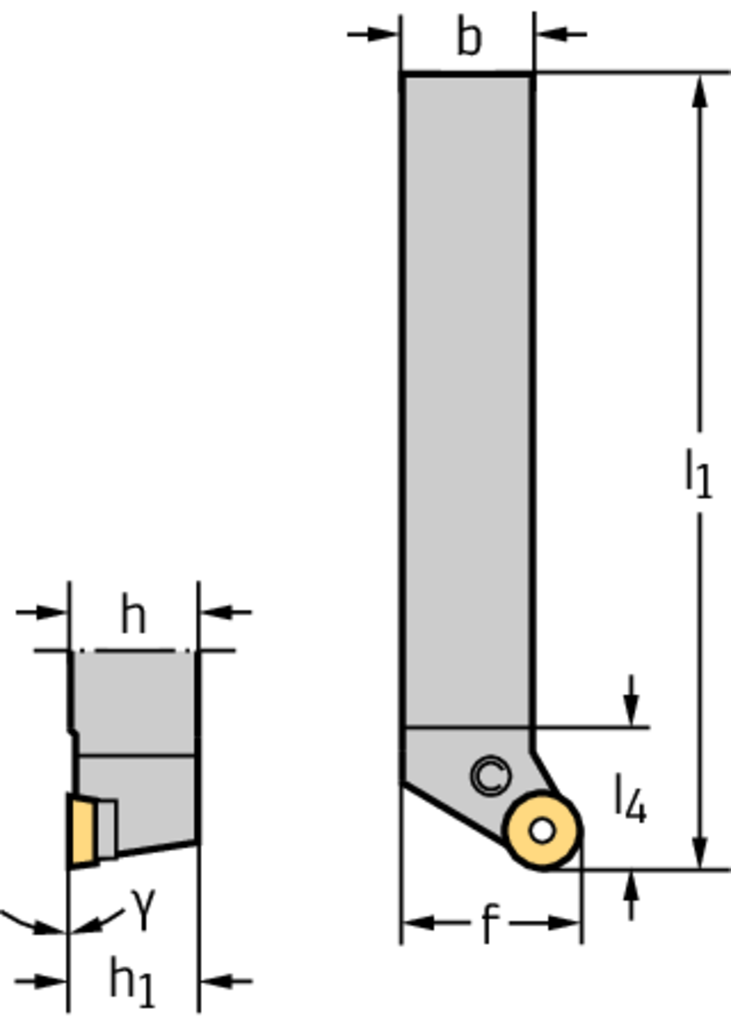 Shank tool – Screw clamping SRGCL164C