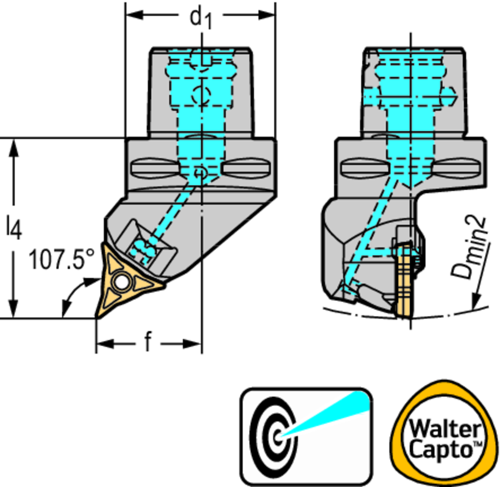 Turning tools – Copy turning system W1011-C...-P W1011-C6L-WL25-P