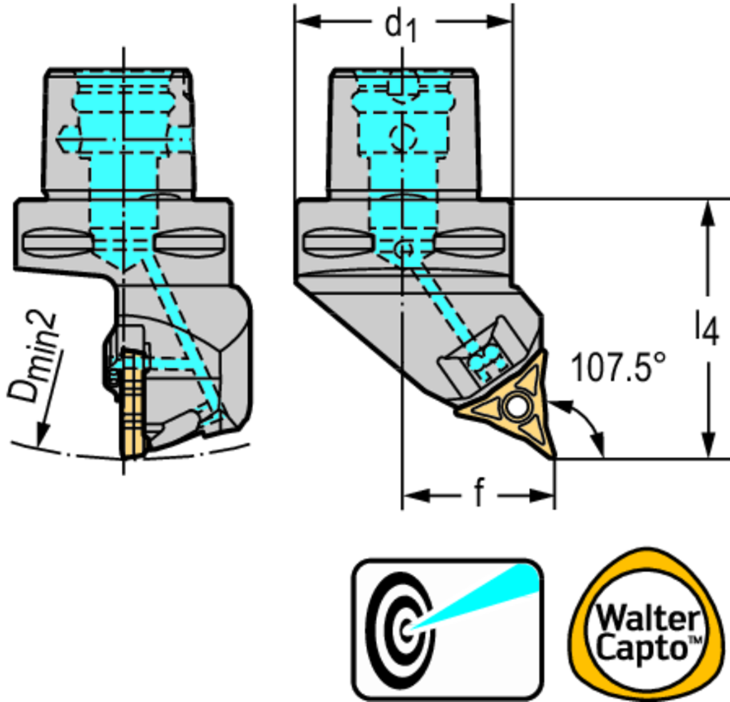 Turning tools – Copy turning system W1011-C...-P W1011-C5R-WL25-P